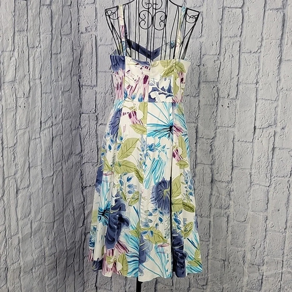 SIGNATURE BY ROBBIE BEE Sleeveless Summer Floral Dress 8 - Picture 7 of 8